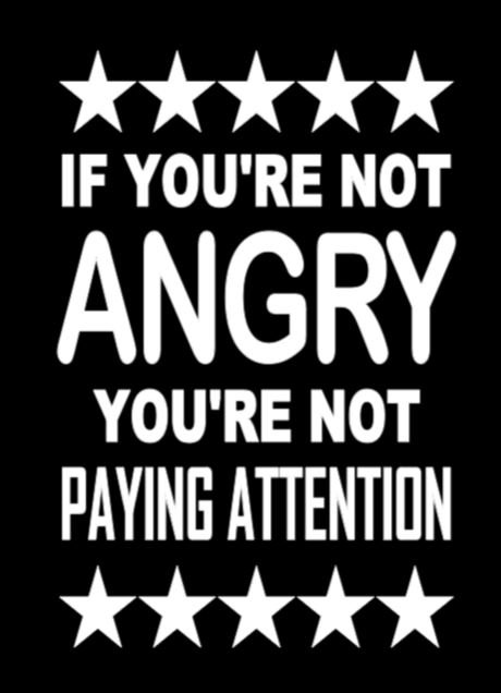 If you are not angry you are not paying attention decal